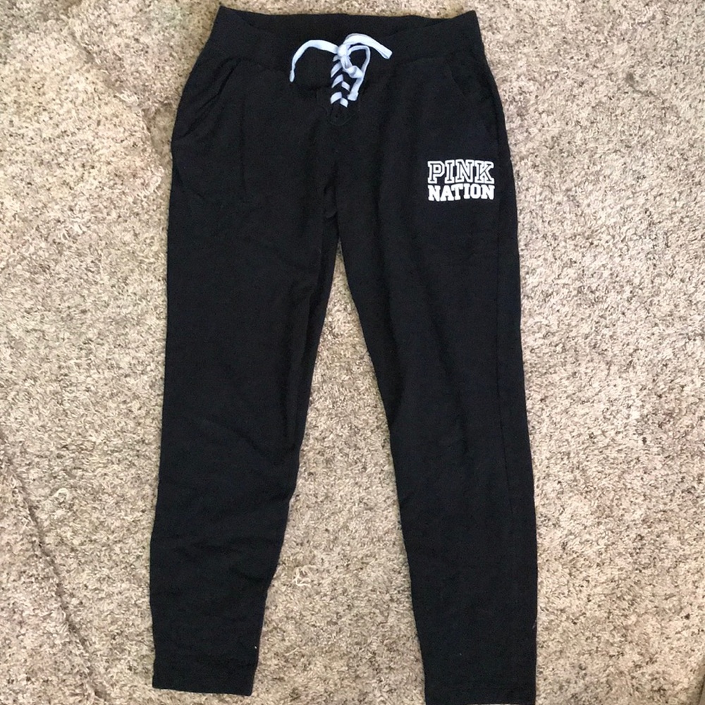 VS PINK Lace-Up Jogger Sweatpants